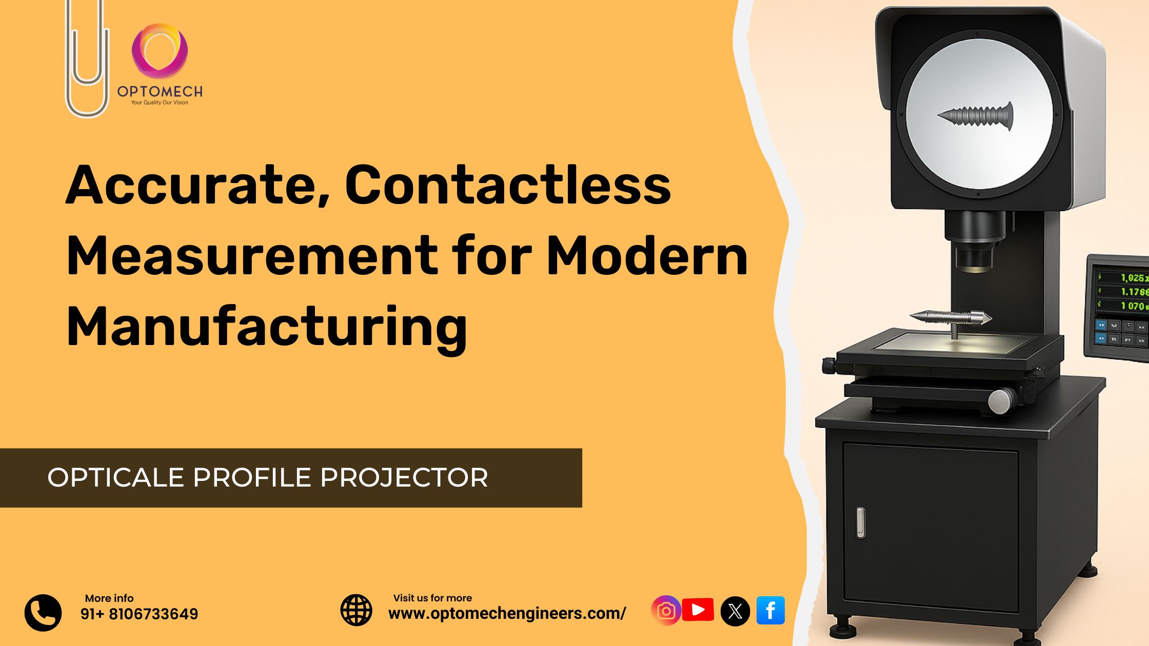 Optical Profile Projector for Precision Part Inspection
